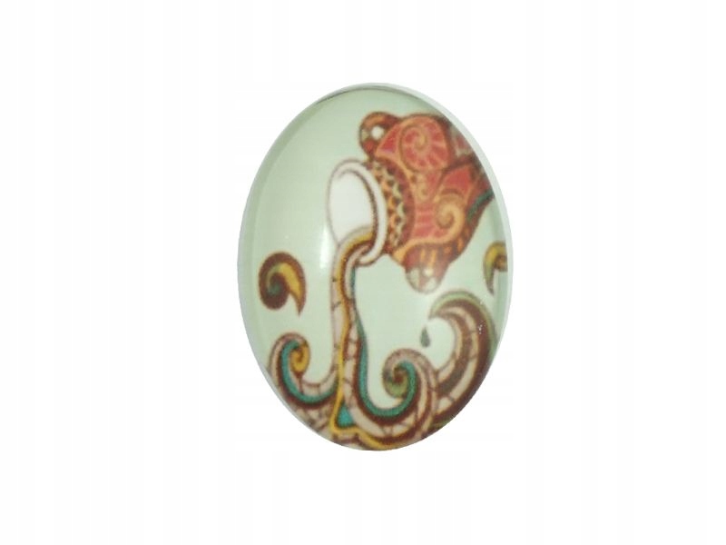 Kaboszon zodiak Wodnik 25x18 mm 2 sztuki