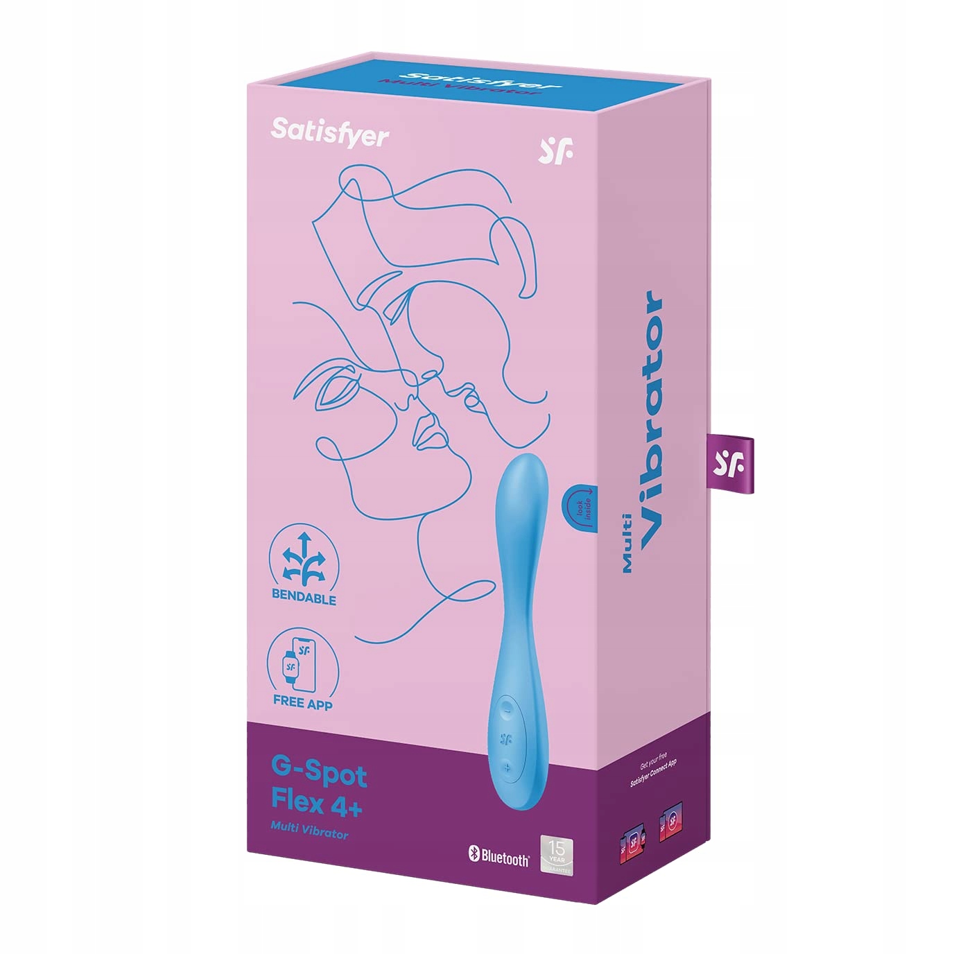 SATISFYER G-Spot Flex 4 Wibrator App Kompatybilny Wodoodporny Silikonowy — miniatura 5