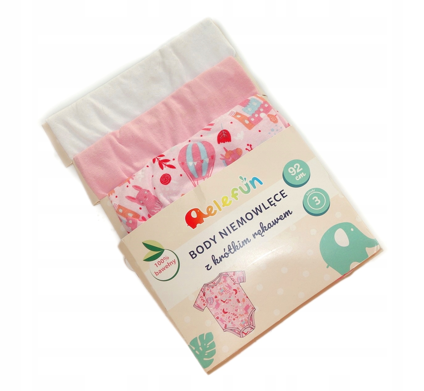 

Body Dziewczęce 3 Pack Krótki Rękaw Zwierzątka 74