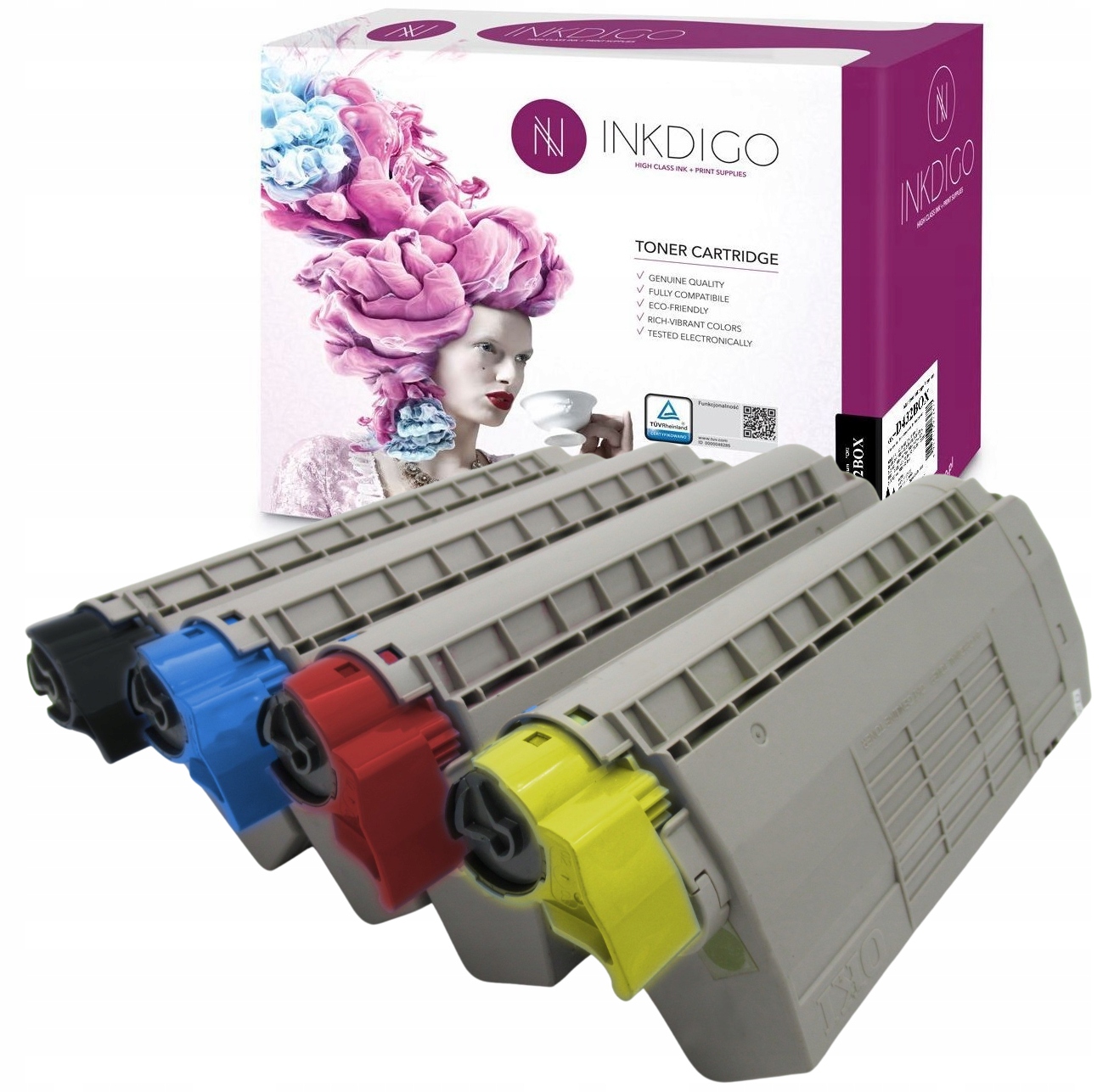 4x náhradní toner pro Oki C710 Oki C711 Cmyk