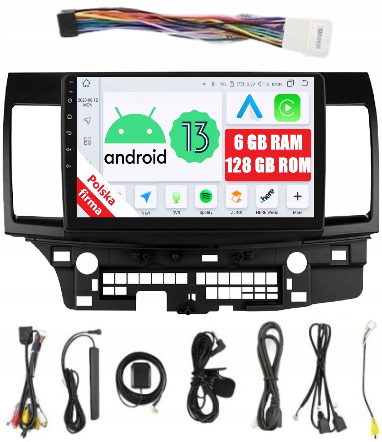 Rádio 2DIN Navigace Android Mitsubishi Lancer IX 6/128 Gb Dsp Carplay Lte