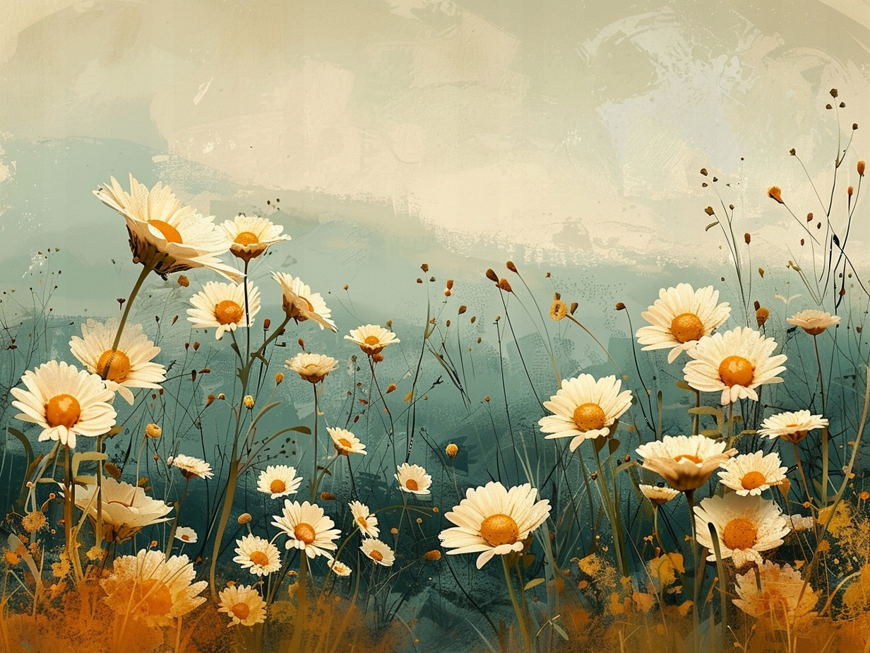 Obraz Na Plátně Canvas Zahrada Klomb Louka Květy Sedmikráska Margaritka 100x75