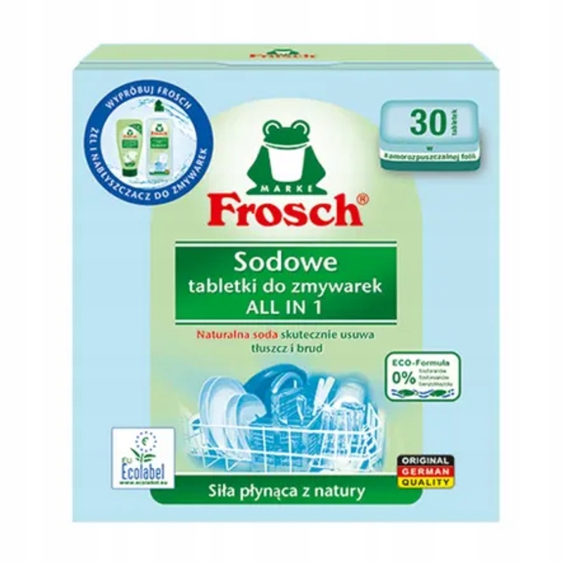 Levně Frosch Se Sodou tablety do myčky nádobí, 30 ks