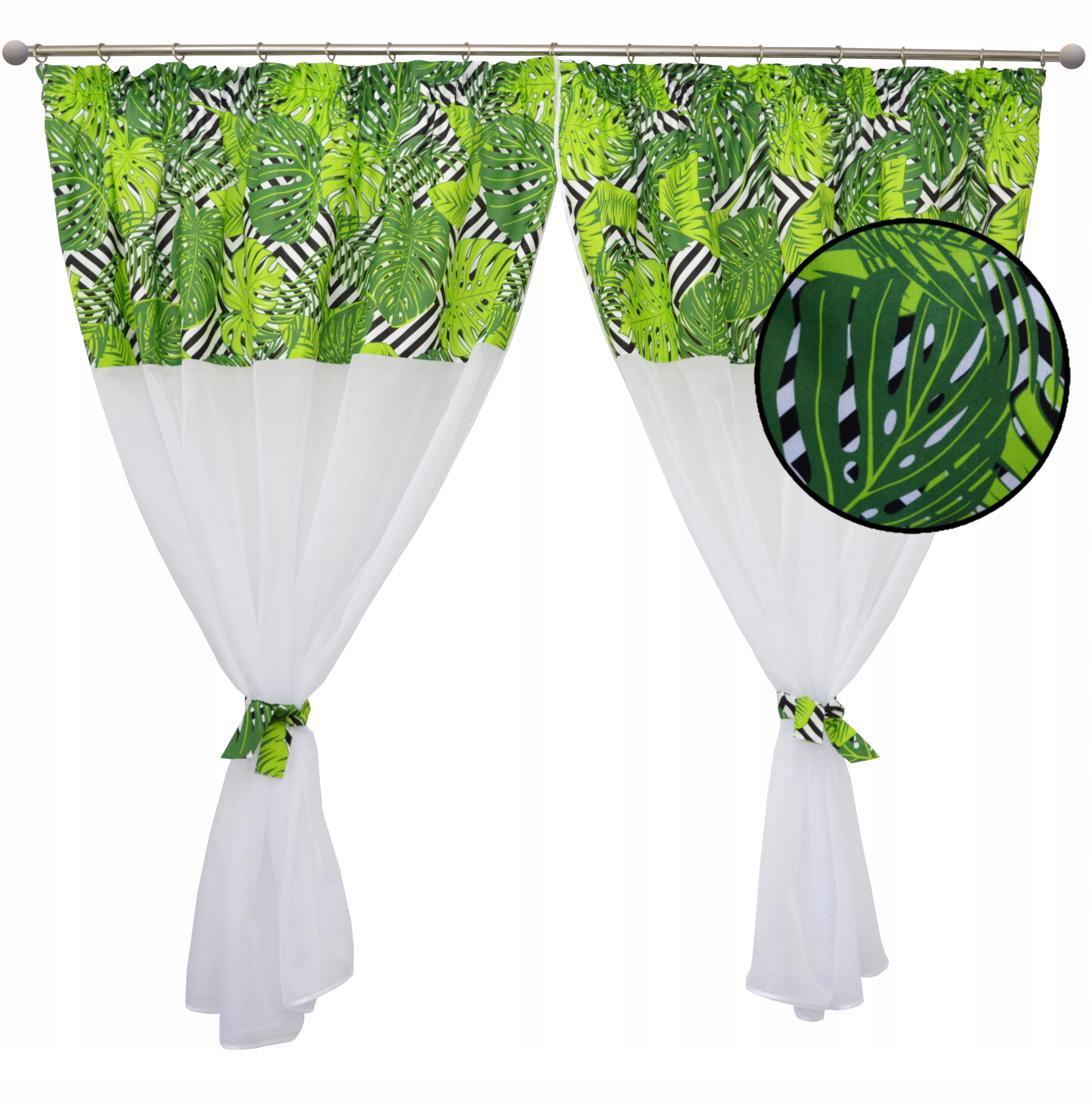 

Firana nowoczesna Monstera dżungla zyg zak 300x160