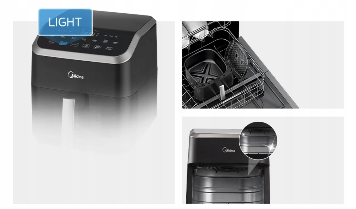 MIDEA Frytkownica Beztłuszczowa 5L HeatXpress 90% Mniej Oleju — miniatura 6
