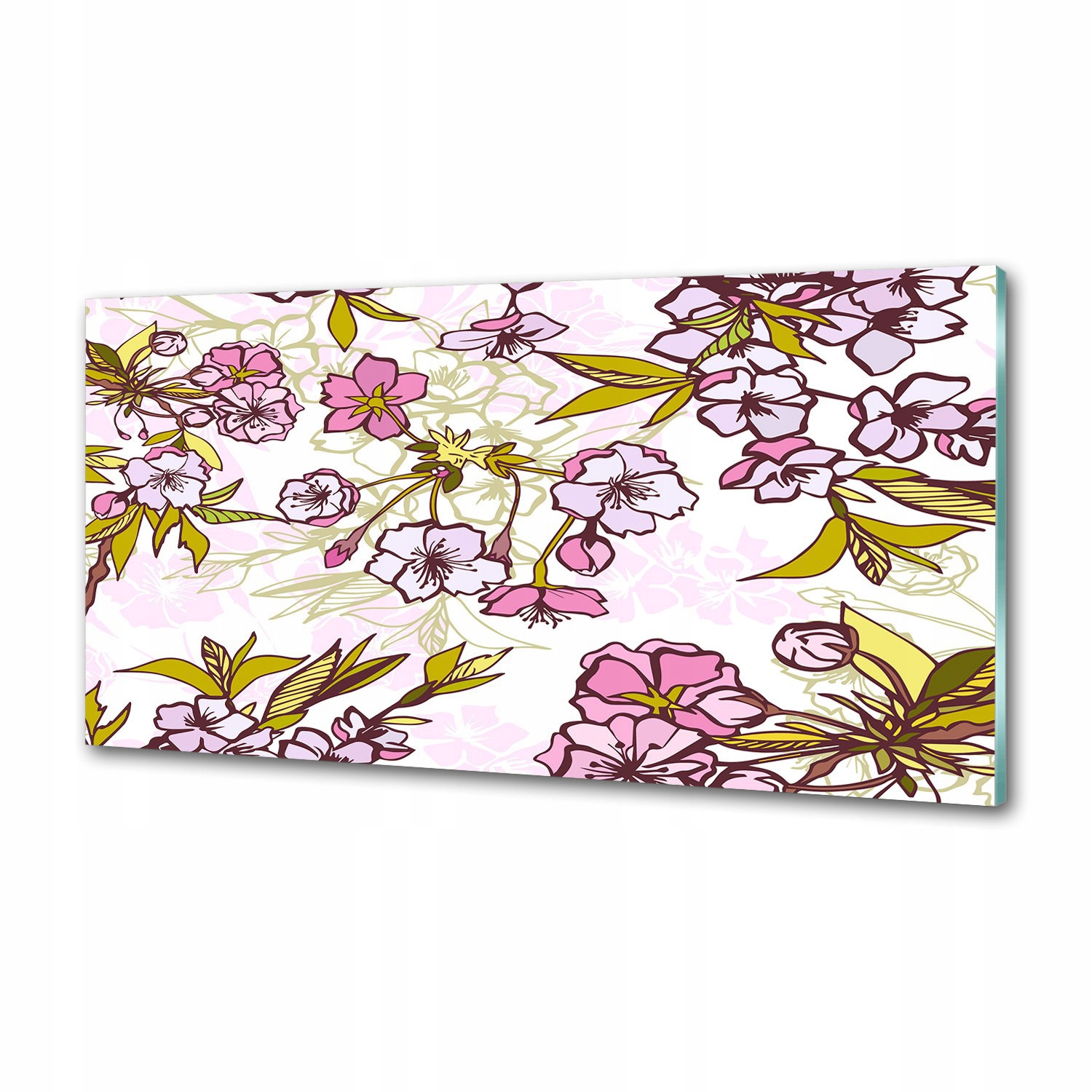 Panel dekor sklo Kvety čerešní 100x50 cm Lepidlo