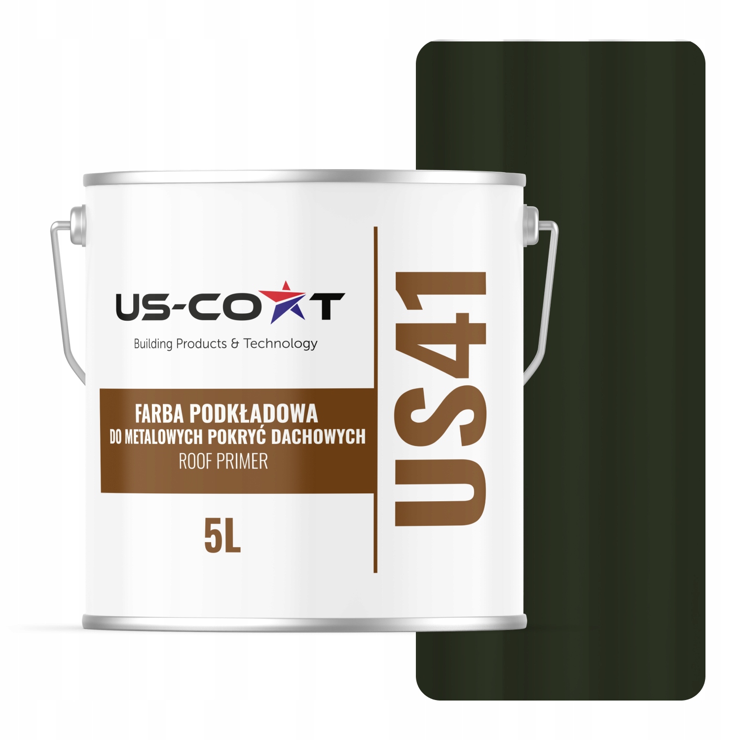 Základná Farba Na Strechu, Pozinkovaný Plech, Oceľ, Fľašová Zelená RAL6007 5L Matná