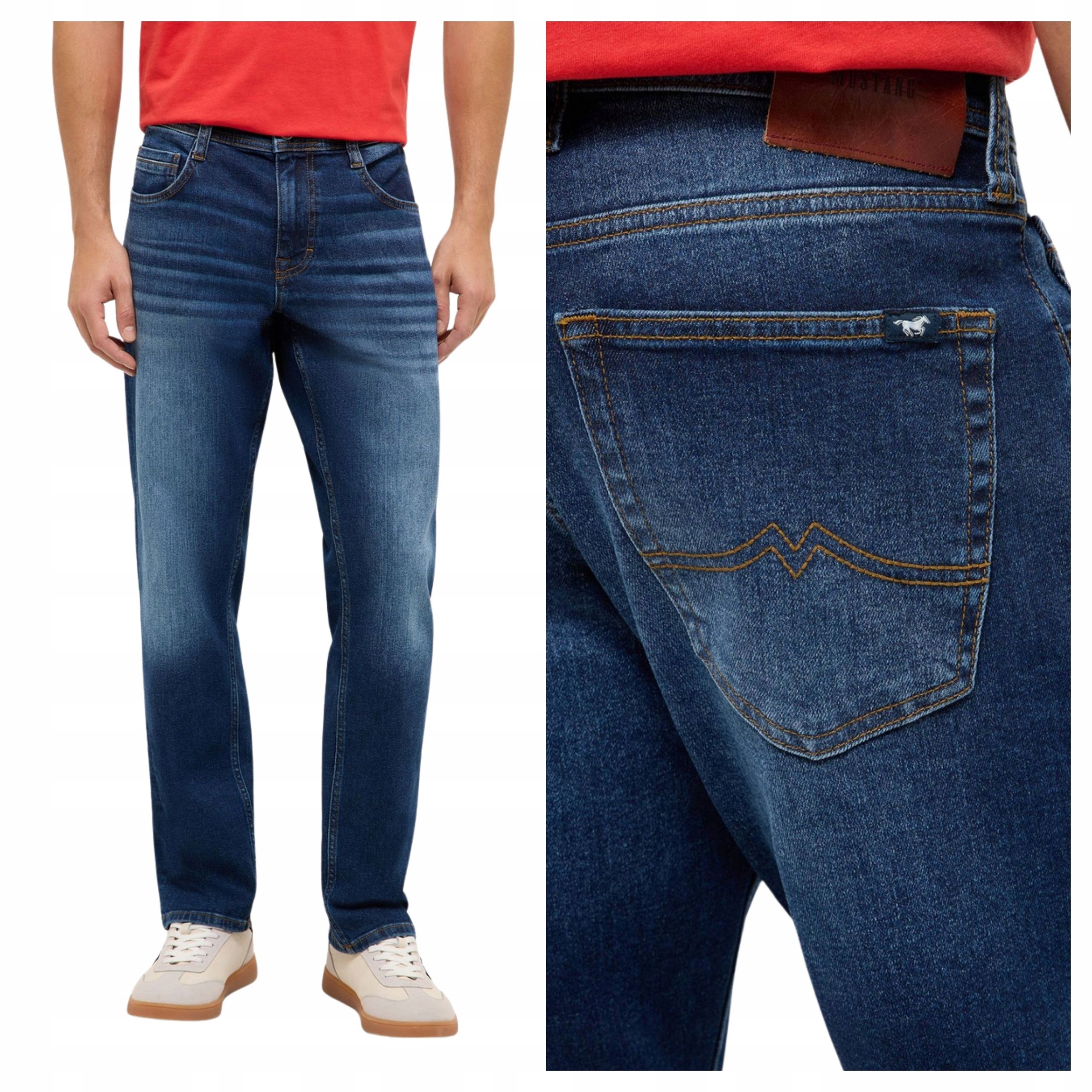 Pánské kalhoty Mustang Style Denver Straight Jeans modré W34 L34