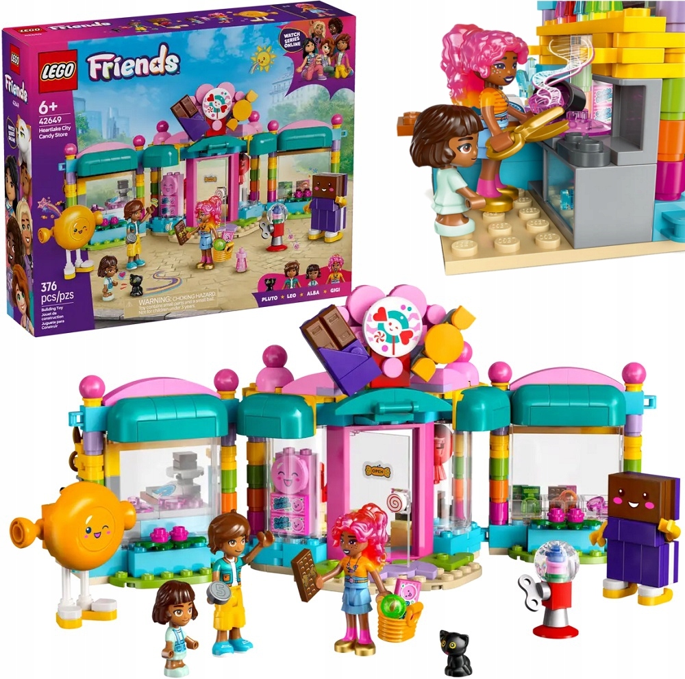 376 dílků stavebnice Lego Friends Obchod s bonbóny v městečku Heartlake 42649