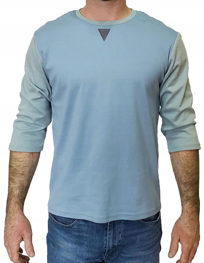 

Błękitna koszulka rękaw 3/4 Spear Apparel M