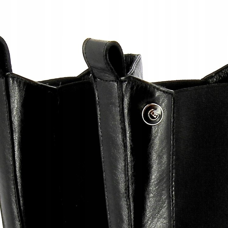 CARINII B5952 BOTKI WORKERY TRAPERY SKÓRA CZARNE Rozmiar 36