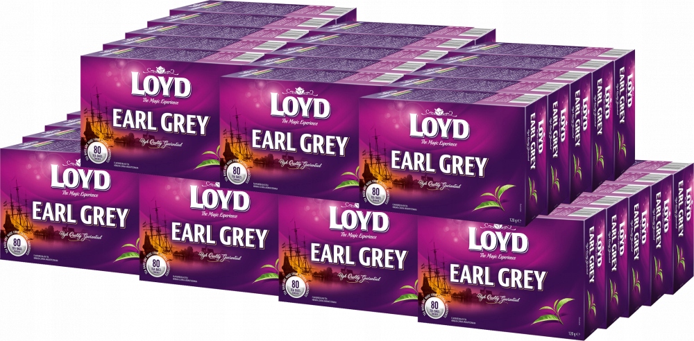 Herbata Earl Grey czarna w torebkach Loyd 80szt x35