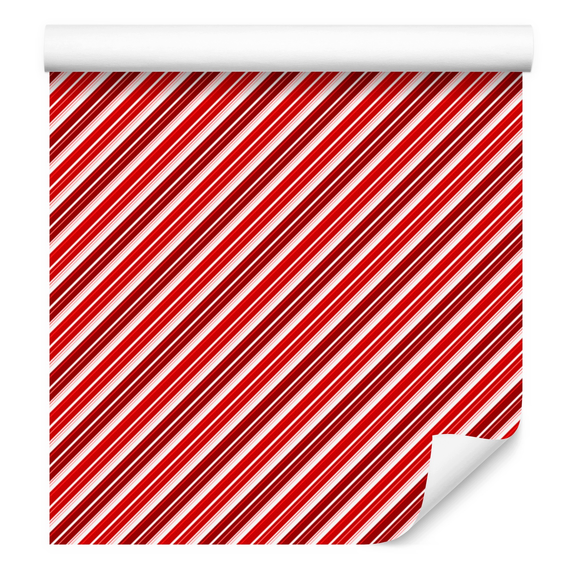 Tapeta Vánoční pruhy červená do obývacího pokoje a ložnice 50 x 1000 cm