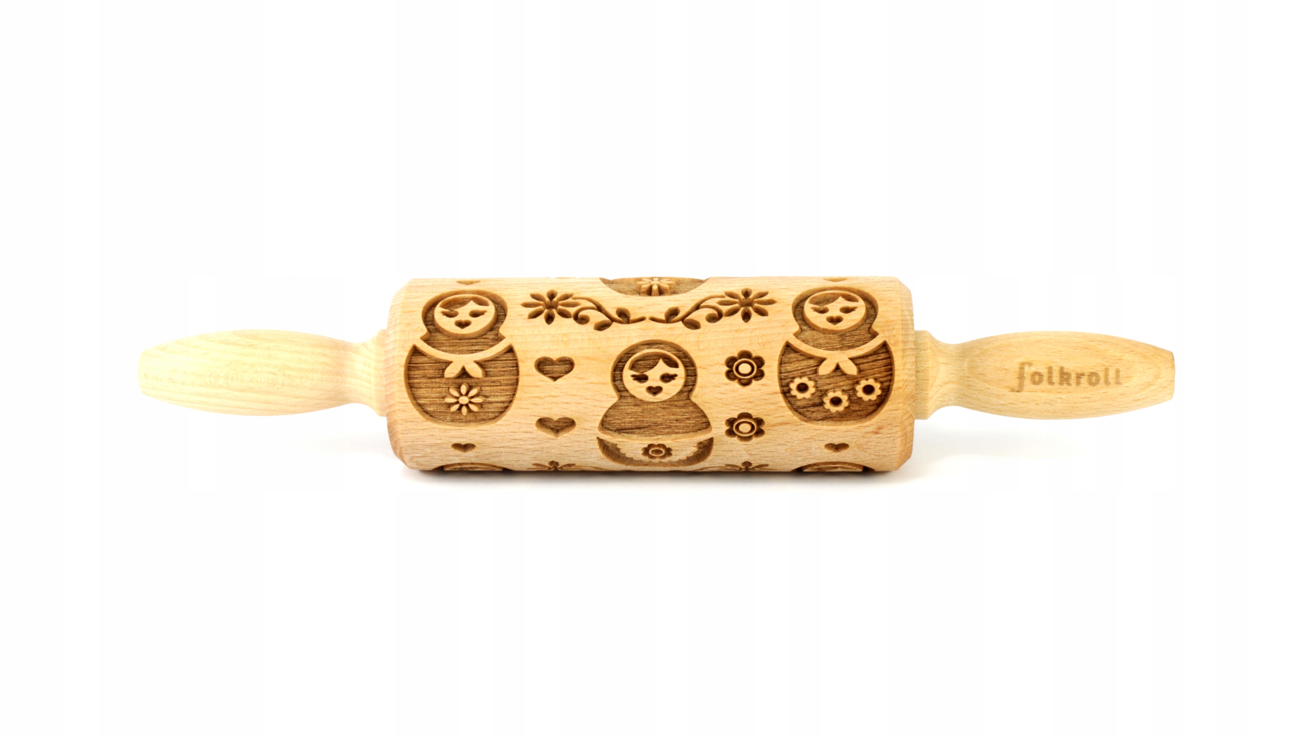 Wałek grawerowany wzór MATRYOSHKA