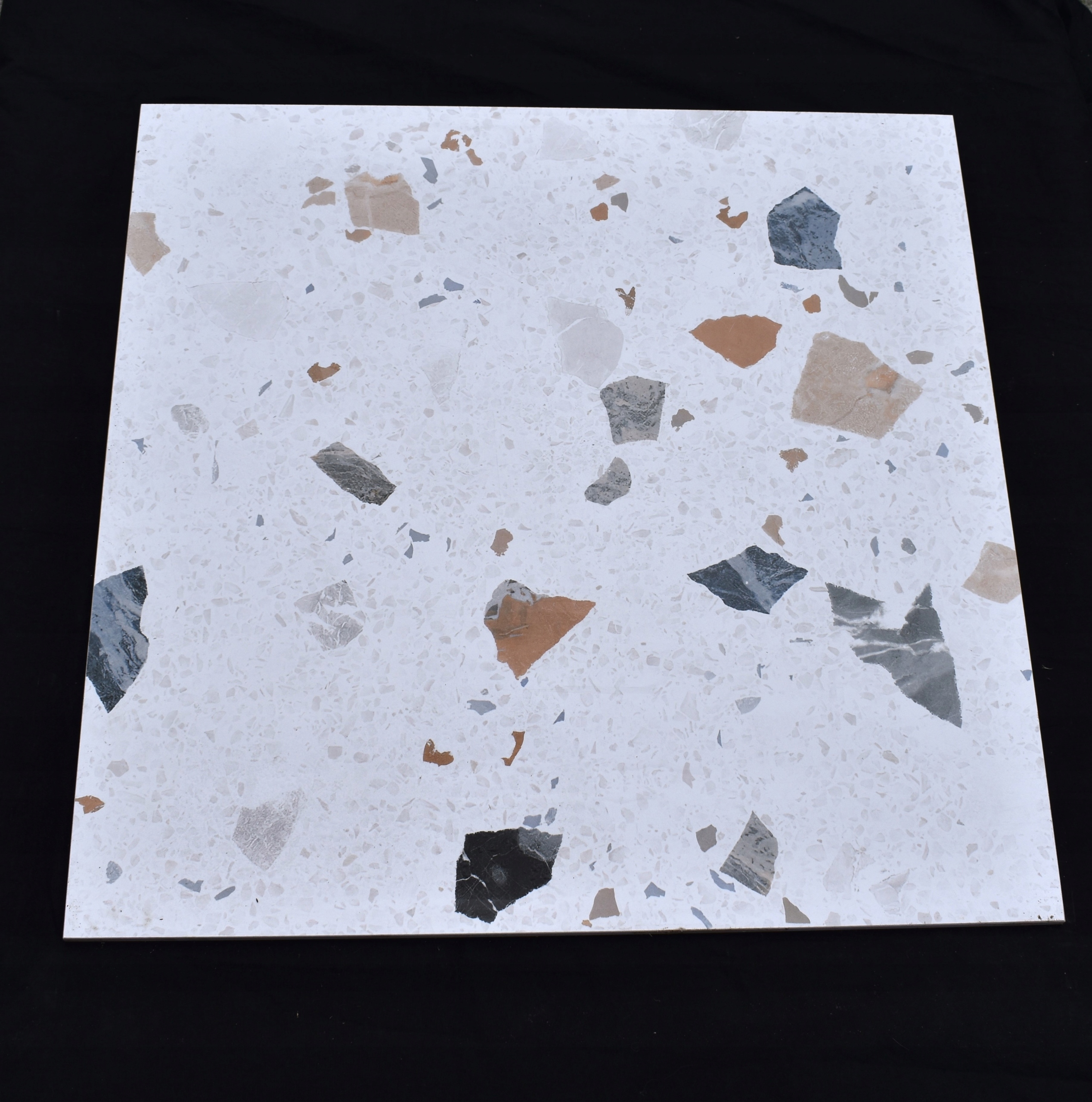 GRES STRACCIATELLA LASTRYKO TERAZZO BIAŁA SATYNA 60x60