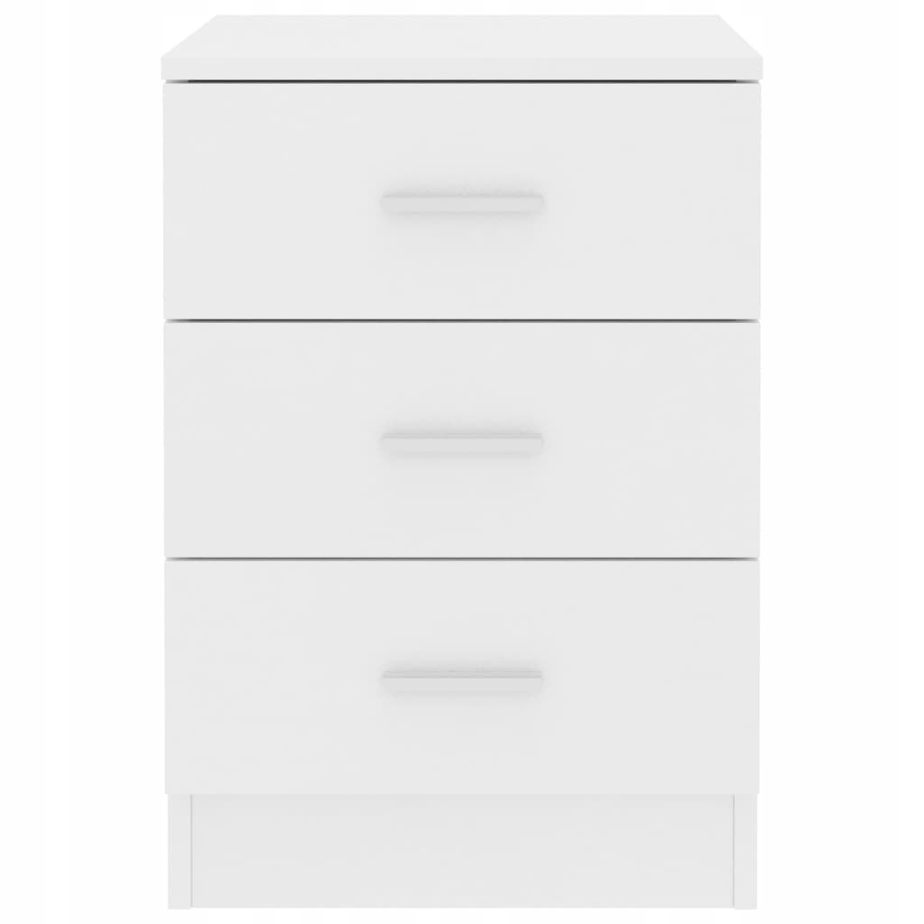 Szafka nocna, biała, 38x35x56 cm, materiał drewnopochodny Głębokość mebla 35 cm
