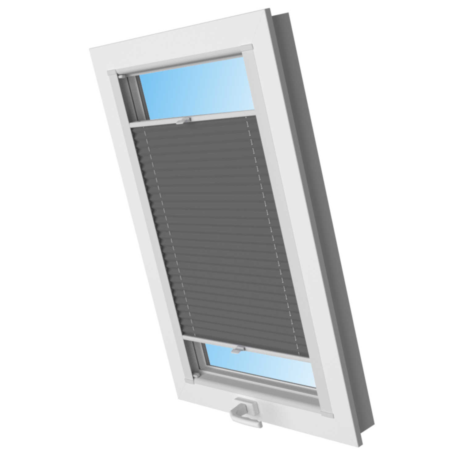 Střešní Plisa plisovaná termoroleta do okna o rozměrech 66x118