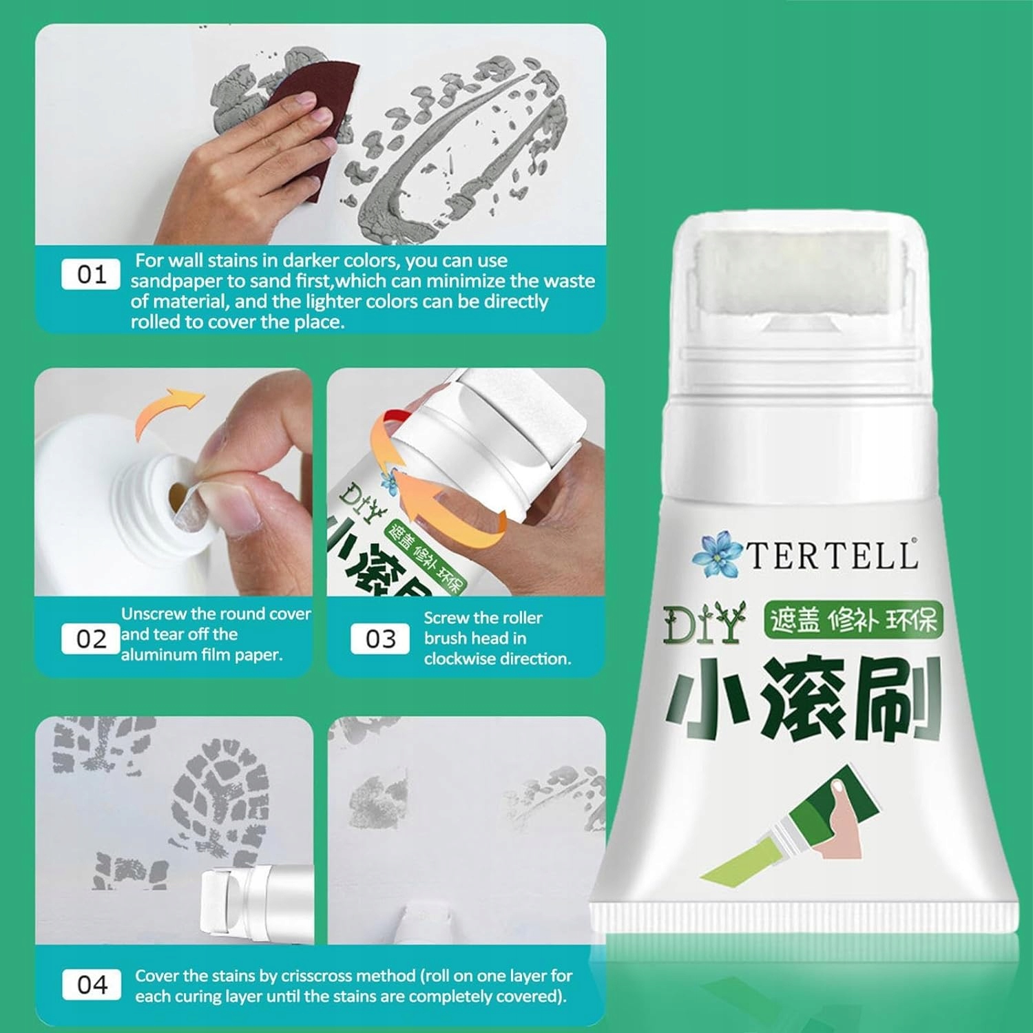 Naprawa ścian szpachlowych - biała farba do ścian,Ekologiczna farba Kod producenta gongbin1