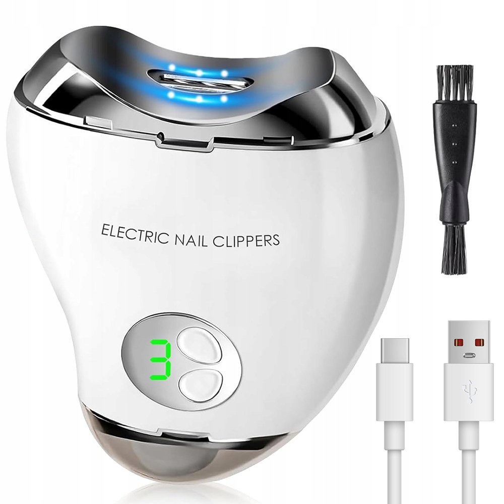 Elektrický zastřihovač nehtů s funkcí leštění Led