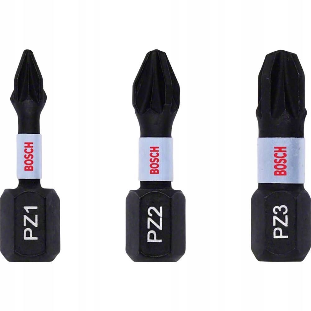 

Bosch Zestaw Bitów Udarowych PZ1 PZ2 PZ3 25mm