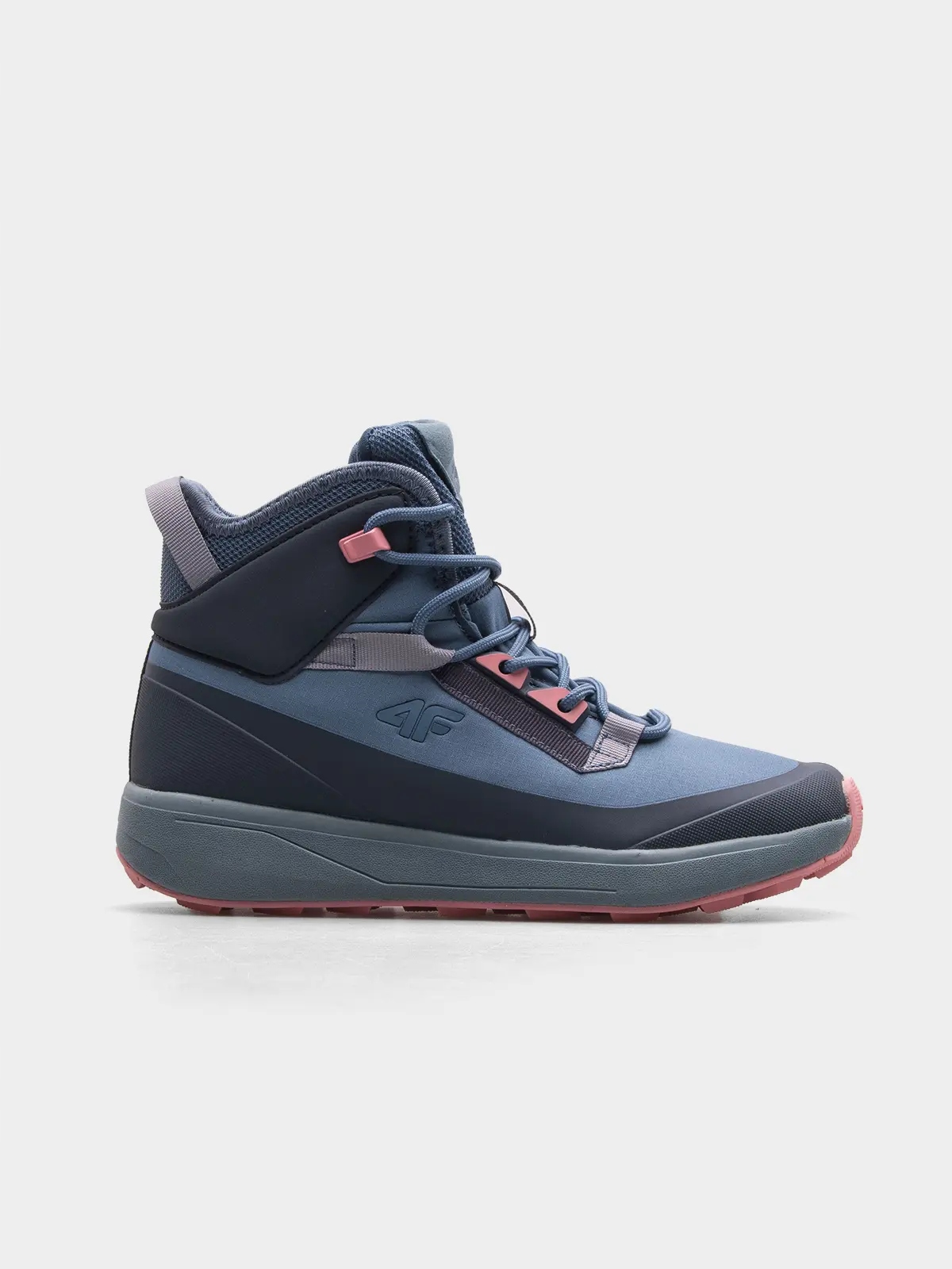 BUTY ZIMOWE DZIEWCZĘCE 4F TRZEWIKI TRAPERY DZIECIĘCE OBUWIE AW22F009 Kolor niebieski