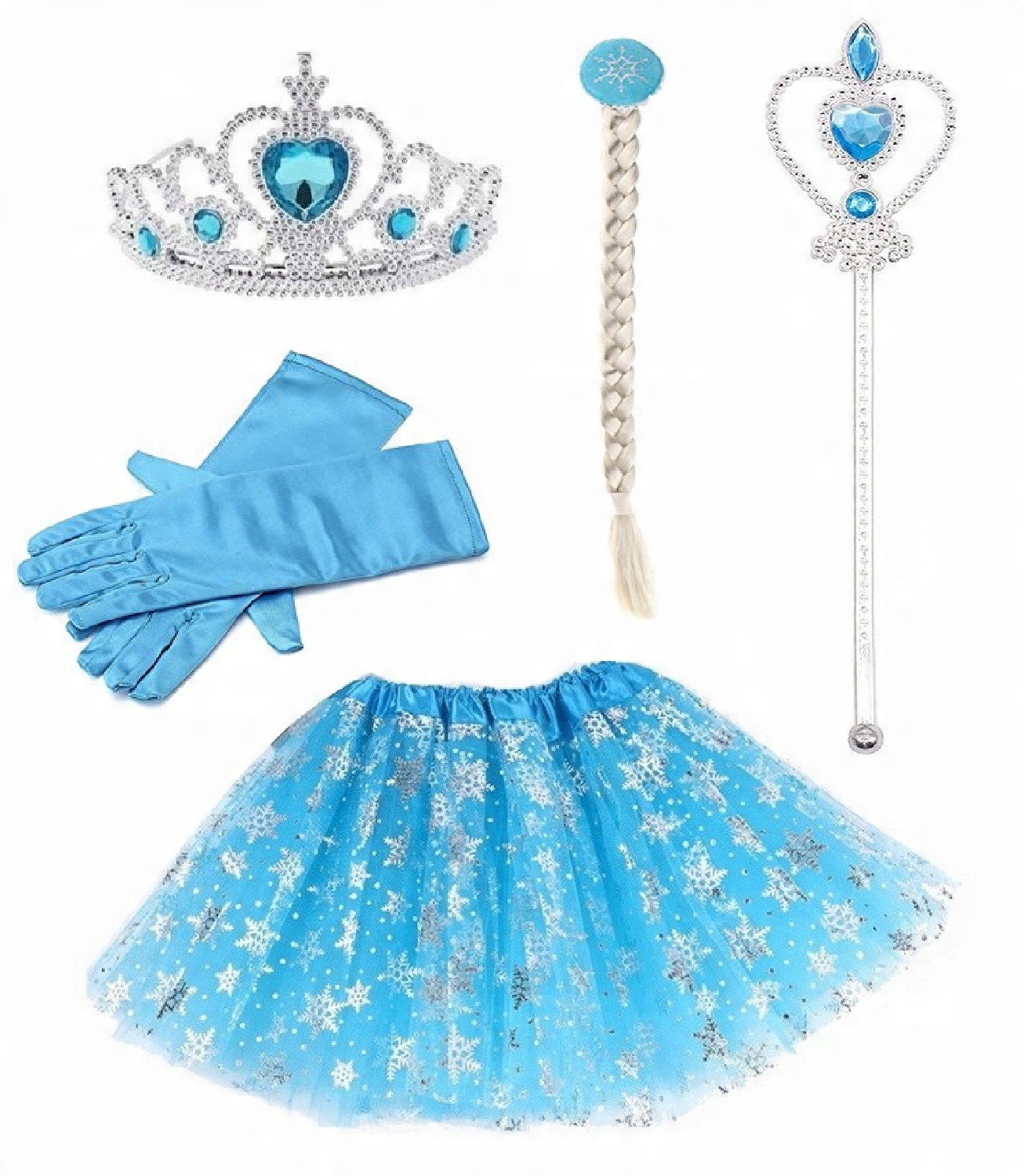 

Strój Zestaw Elsa Kraina Lodu Frozen Akcesoria