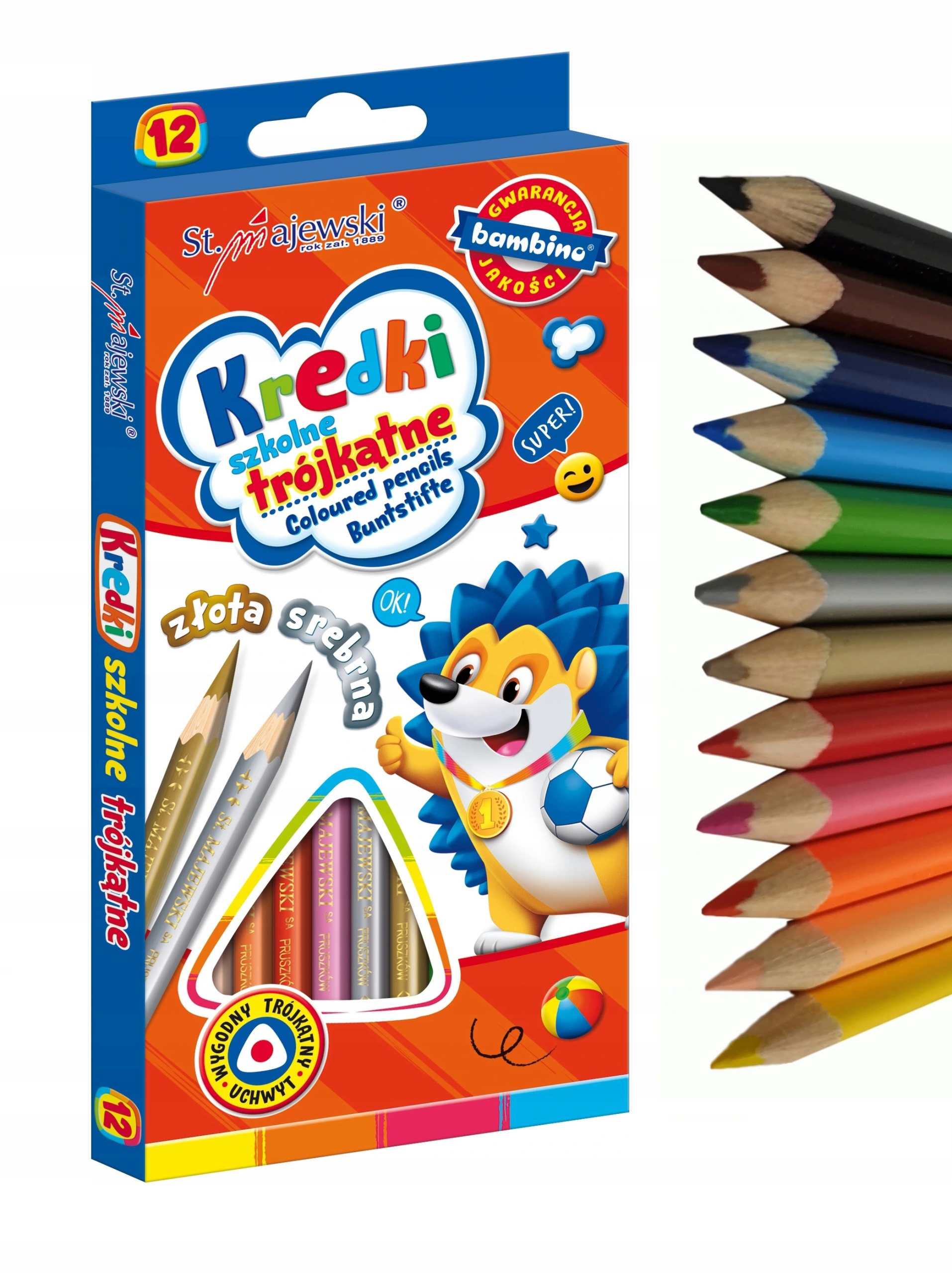 

Kredki Bambino ołówkowe trójkątne 12 kol 038 W-wa