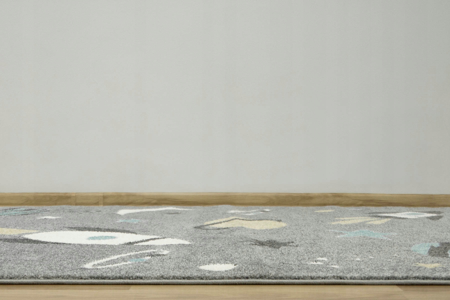 140x190 cm DYWAN DLA DZIECI KOSMOS RAKIETY SZARY Płeć chłopcy