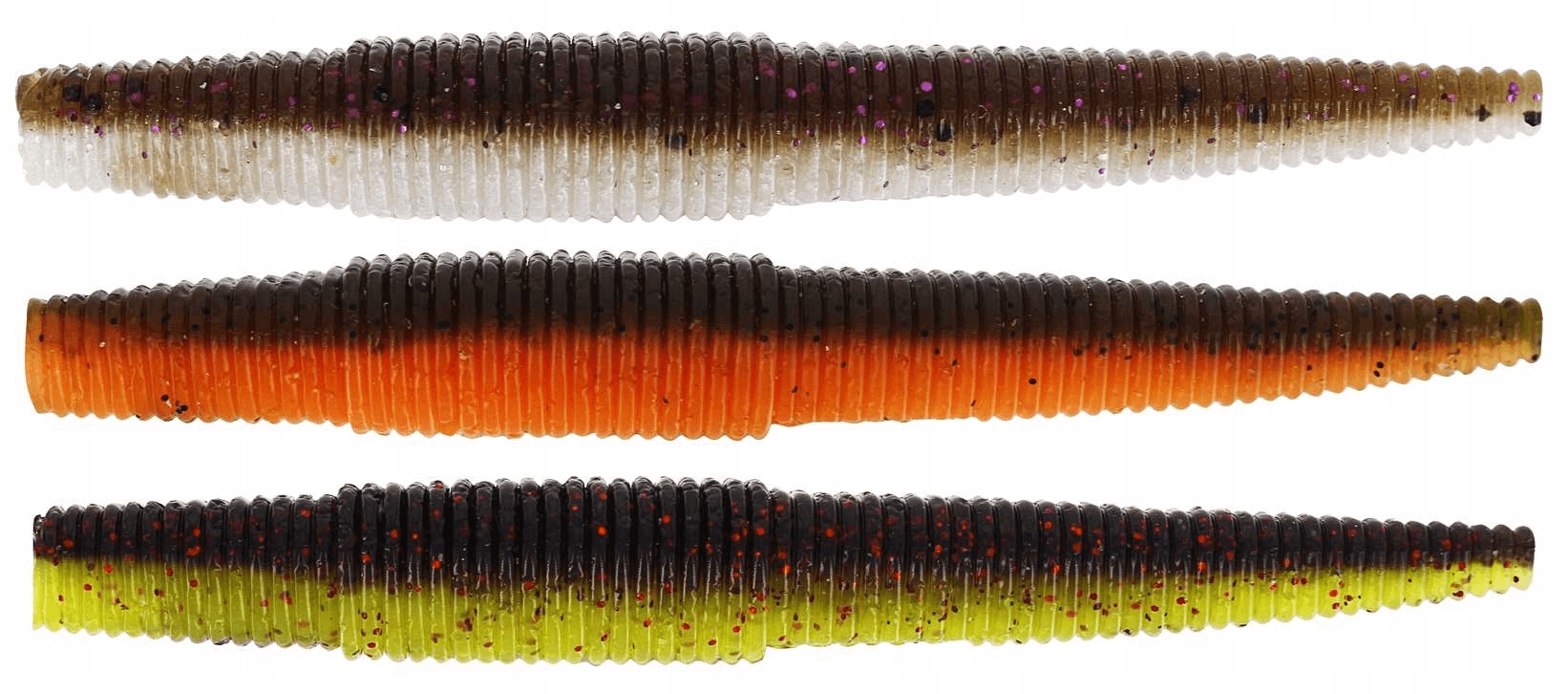 Zestaw Gum Westin Ned Worm 9cm Ciemna woda 6szt