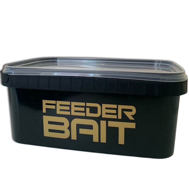 Wiadro Z Pokrywką Na Pellet Zanętę Feeder Bait 2L Prostokątne 24x15cm