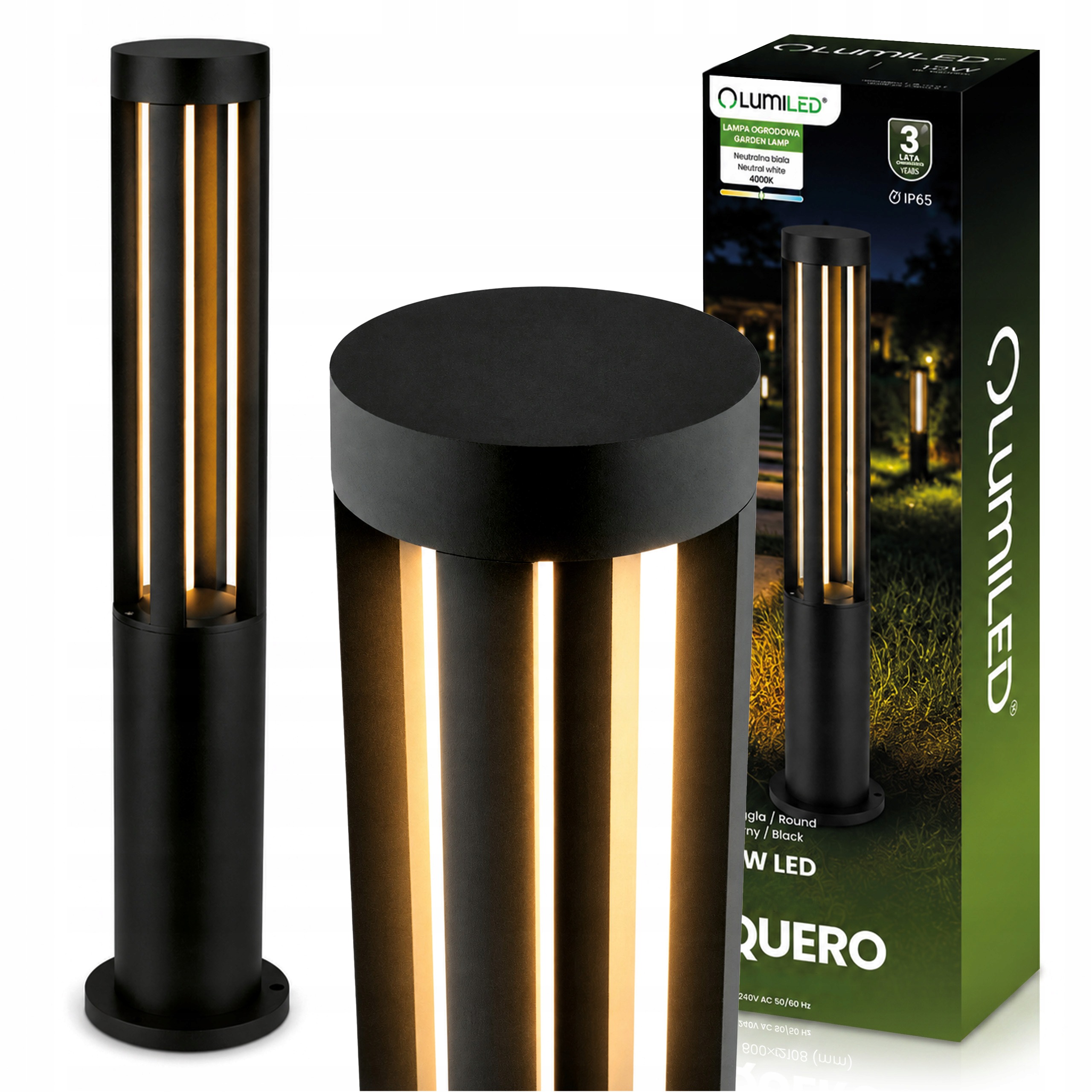Stojící zahradní lampa Venkovní Led sloupek pro zahradu 12W IP65 60cm Sloupek