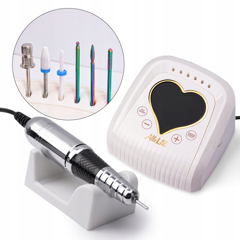 Profesjonalna Frezarka Do Paznokci Allelac M16 65W Nośnik Zestaw Frezów