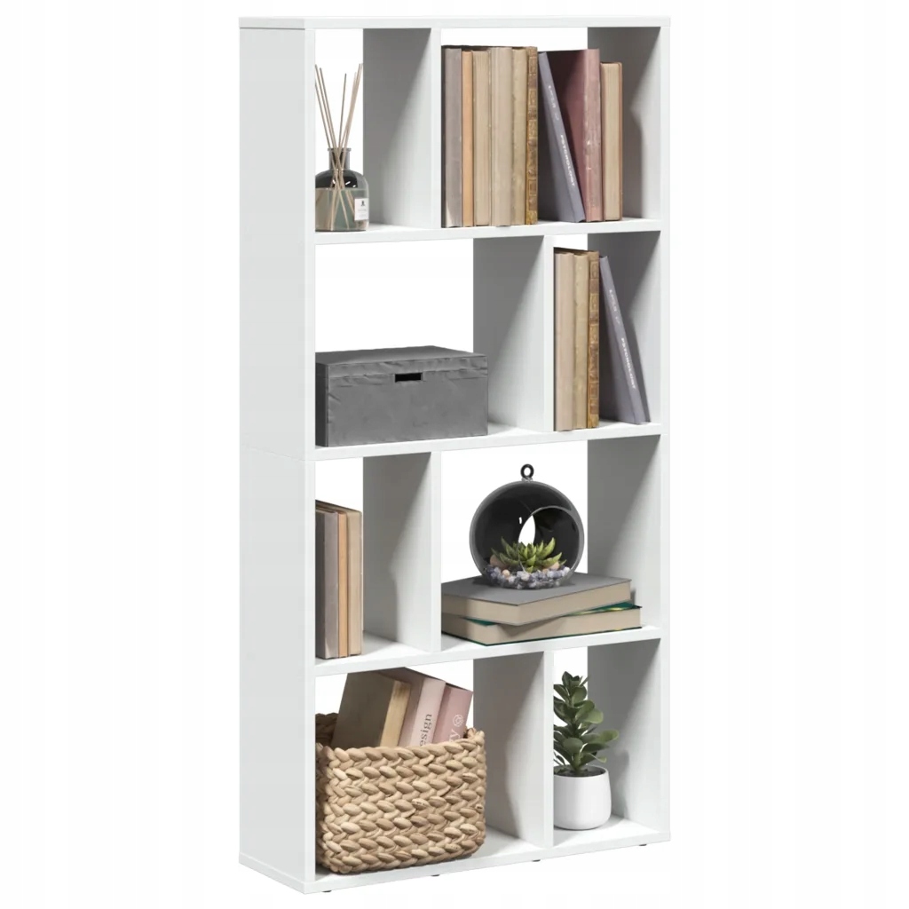 Petrashop Knihovna bílá 60 x 20 x 120 cm kompozitní dřevo Bílá 858147