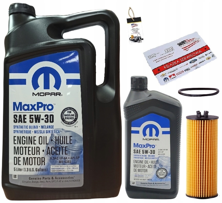 MOPAR 5W30 6L + FILTR MO-744 + GRATISY