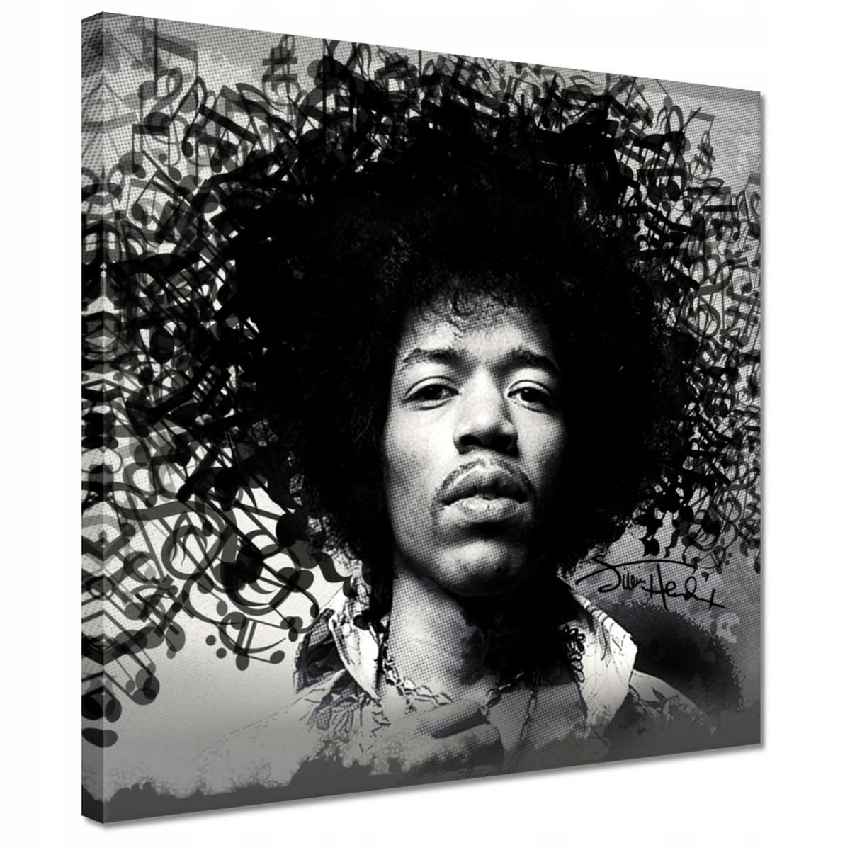 

Obrazy 30x30 Jimmy Hendrix z nutami