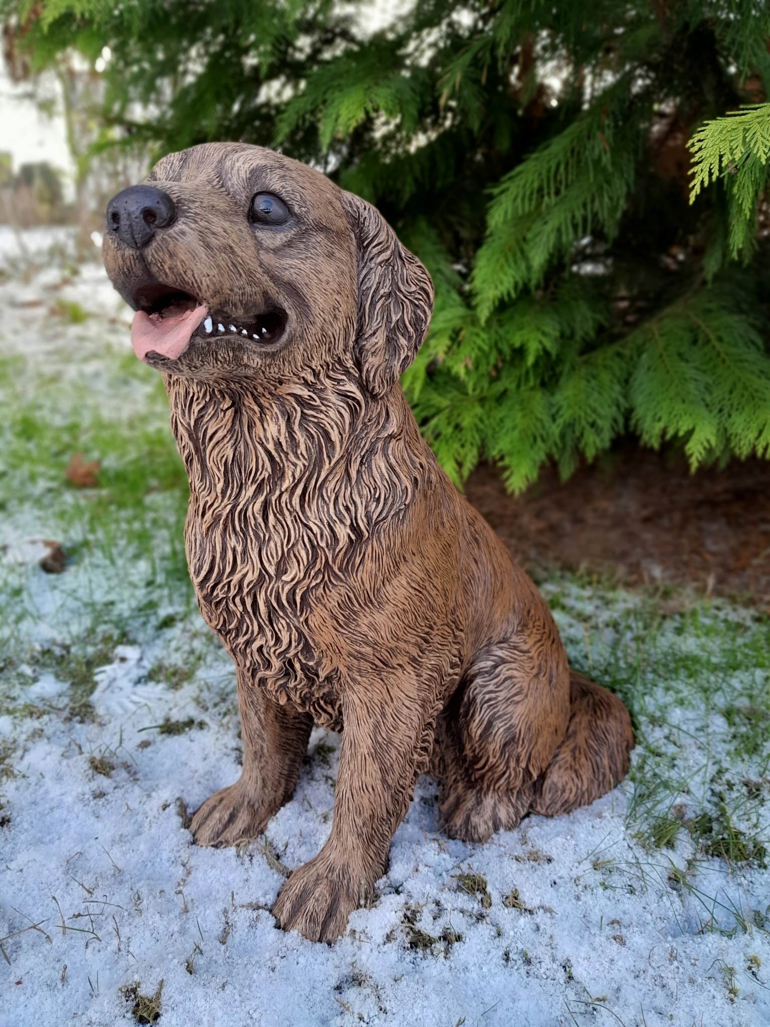 

Figura beton Pies Ozdoba Labrador Ogród Handmade