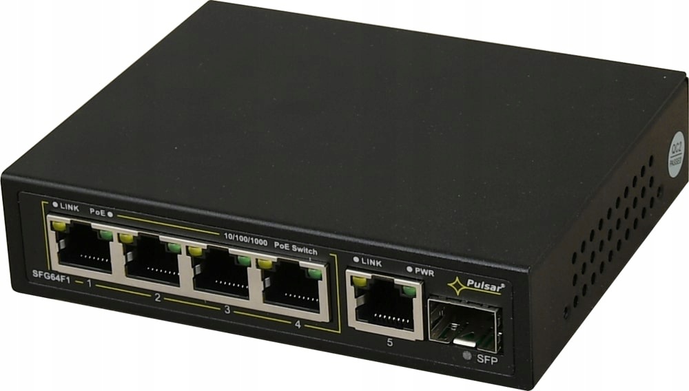Switch PoE Pulsar SFG64F1 6-portový 4 kamery