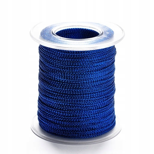 šňůra metalizovaná 1mm 100m modrá