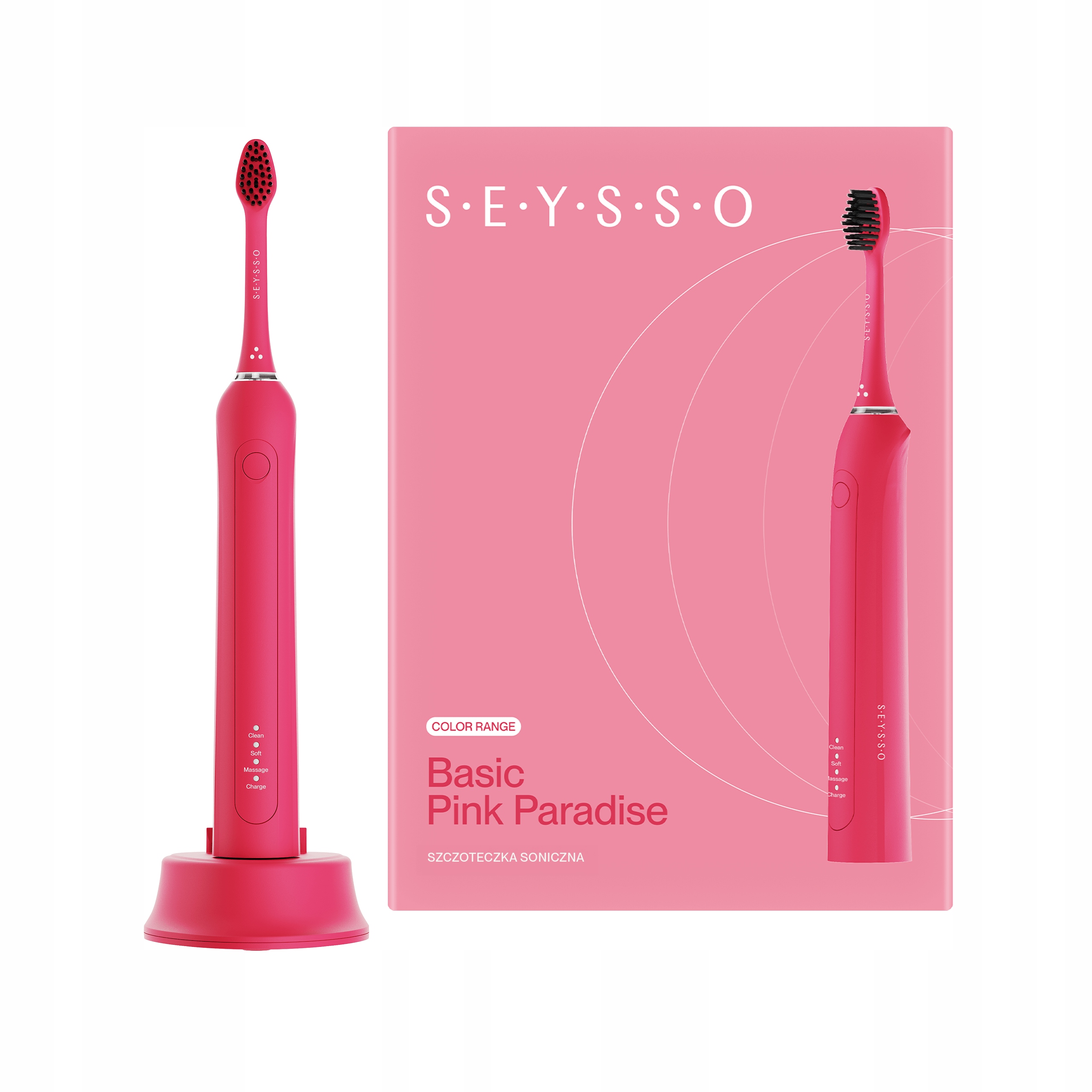 Szczoteczka soniczna Seysso Basic Pink Paradise do zębów różowa
