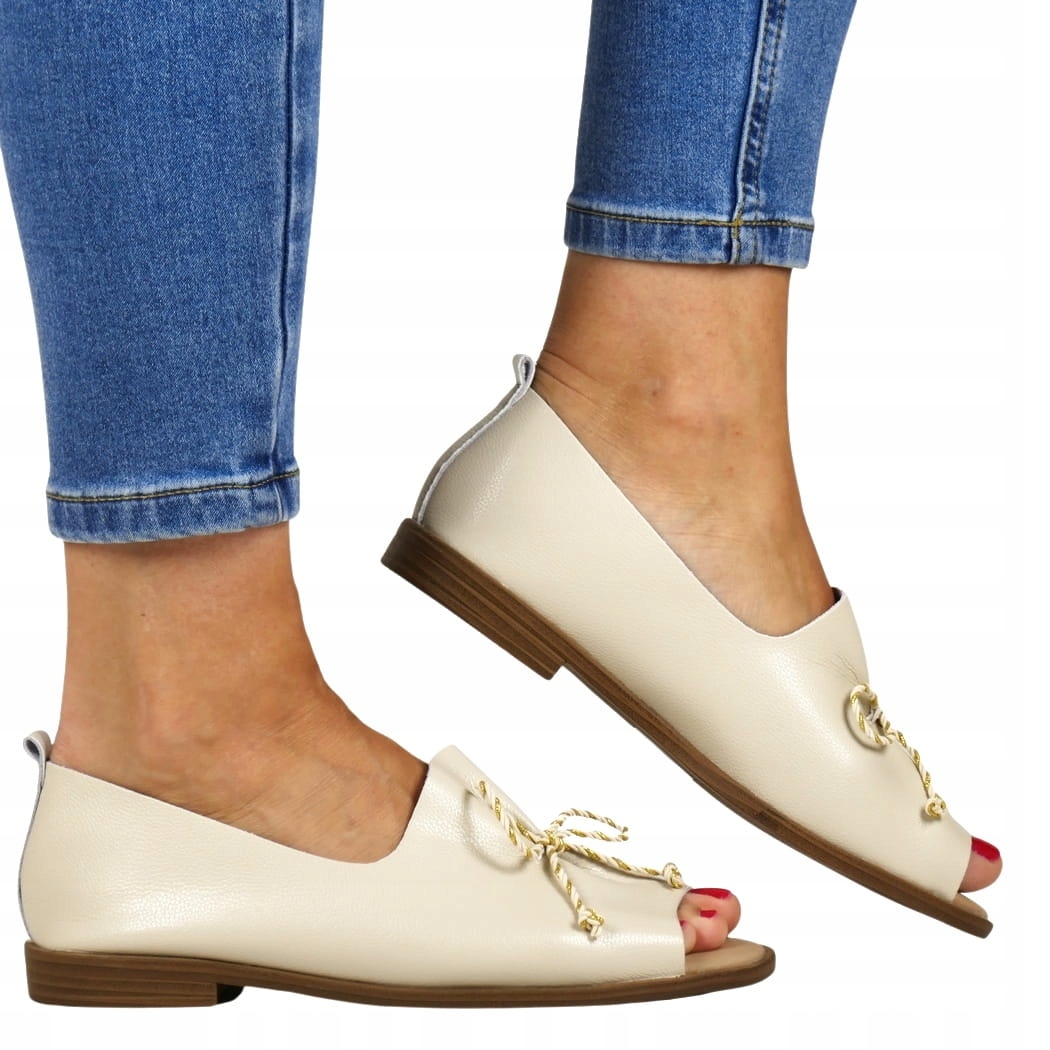 iButy Polobotky S Odhalenými Prsty Khaki Béžové S Mašličkou Módní Elegantní