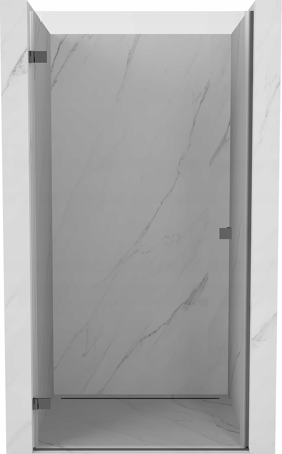 Mexen Lunar-b Drzwi Prysznicowe Uchylne Lewe 95 CM Transparent Gun Metal