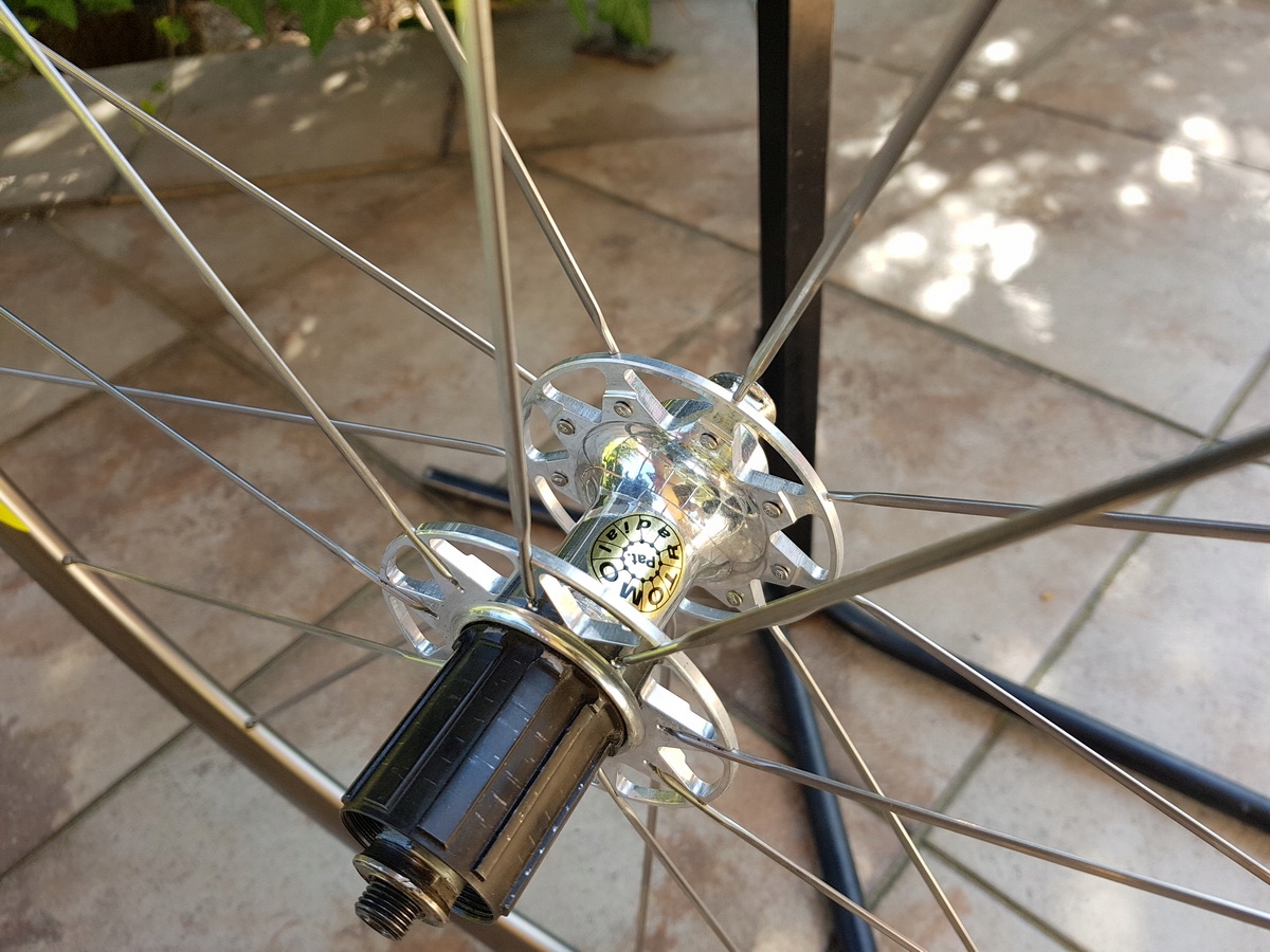 koła 700C piasty TOMO, obręcze RIGIDA DP18 Model TOMO, RIGIDA DP18, Dt Swiss Aero