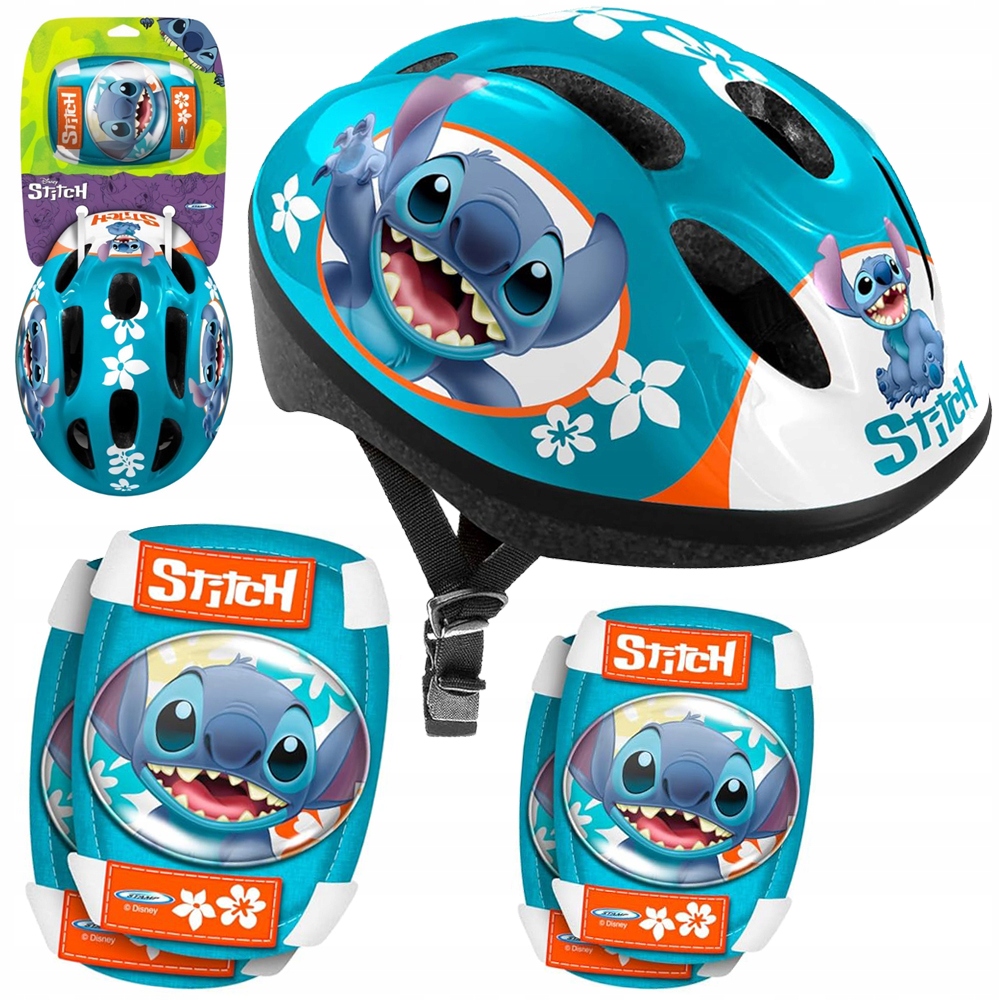 Regulowany zestaw ochronny S Kask ochraniacze Disney Stitch SP0841