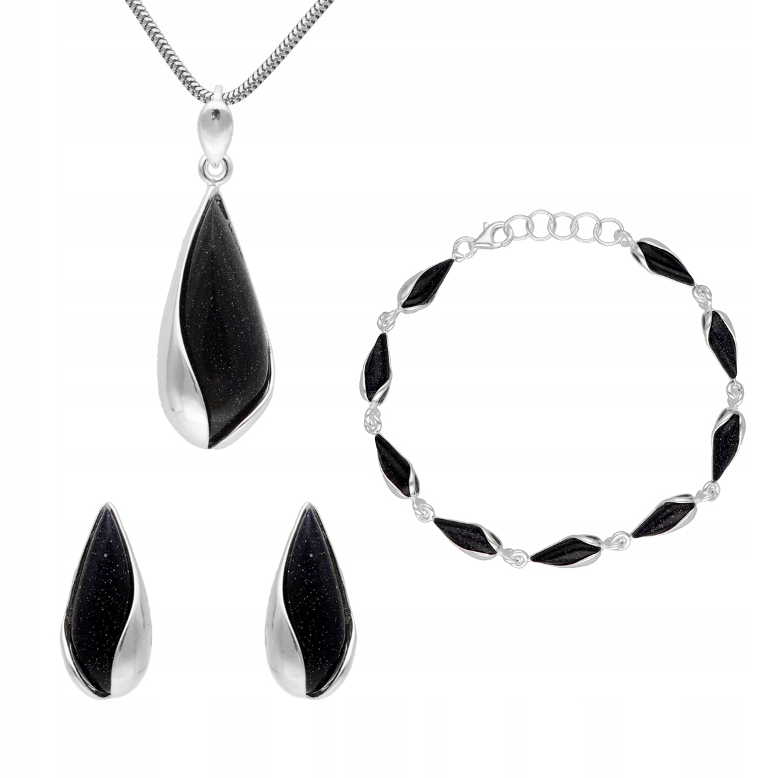 Komplet slziček s Káhirskou nocí stříbro