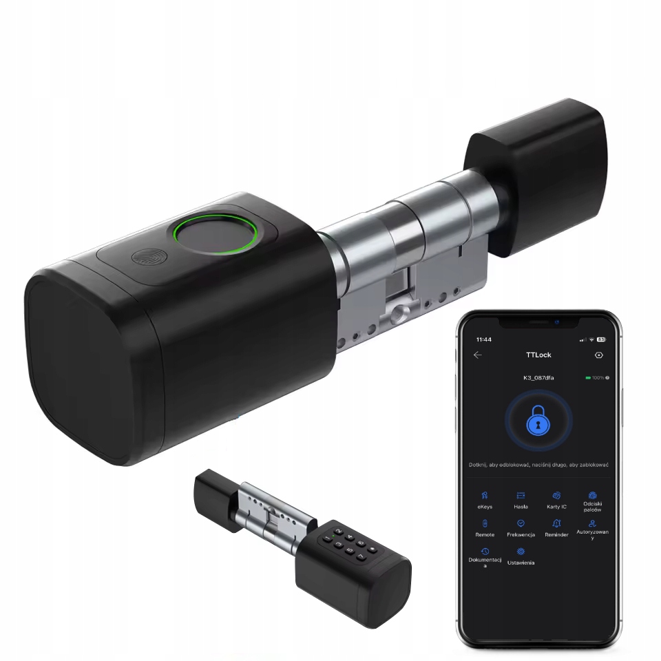 Smart zámek vložka s knoflíkem Ttlock 30/30 až 90 mm otisk prstu karta kód