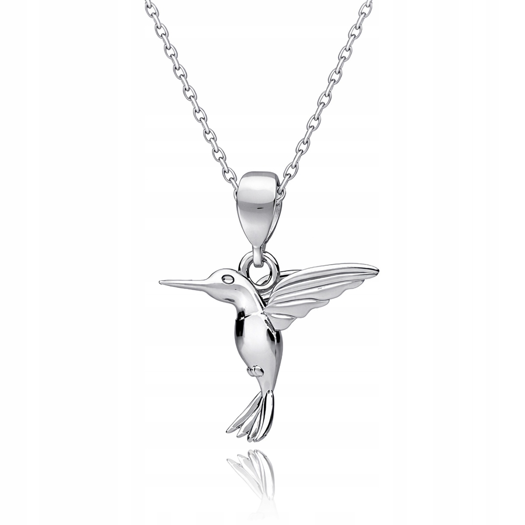 Stříbrný náhrdelník ankr Kolibřík 3D Symbol radosti Stříbro ryzost 925