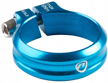 Obejma ze śrubą imbusową EXE Low 12mm 31.8mm, niebieska anodowana