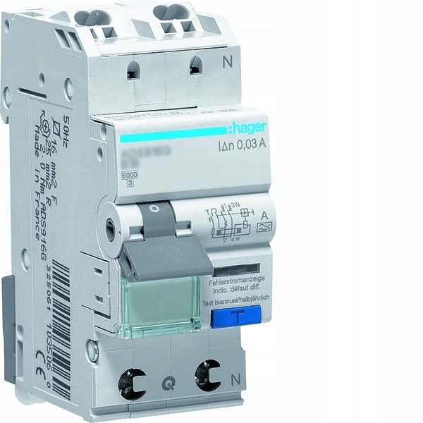 

Rcbo Wyłącznik kombinowany 1P+N 6kA B10A 30mA A Qc