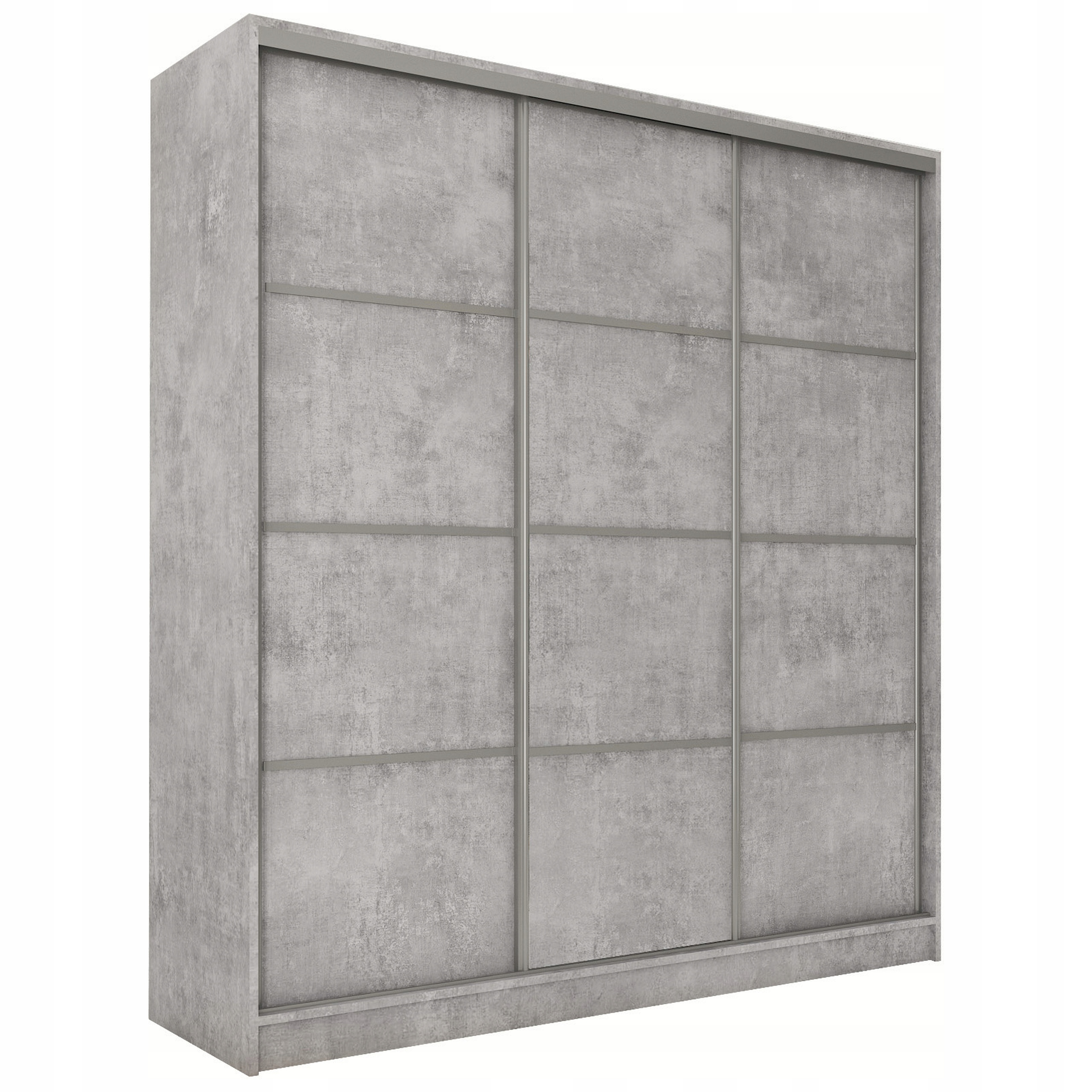Szafa przesuwna 180 cm TOP beton mat półki