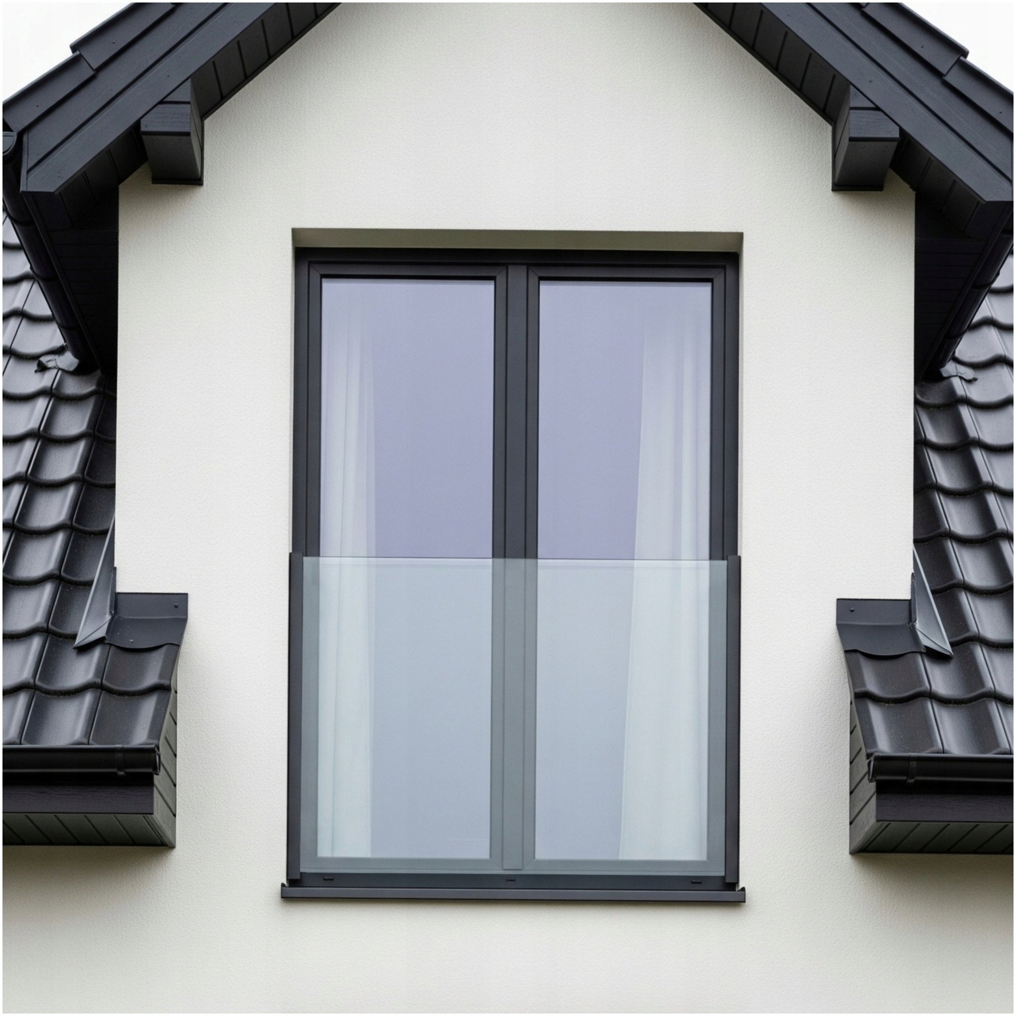 Francouzská zábradlí portfenetr, nástěnné profily Antracit